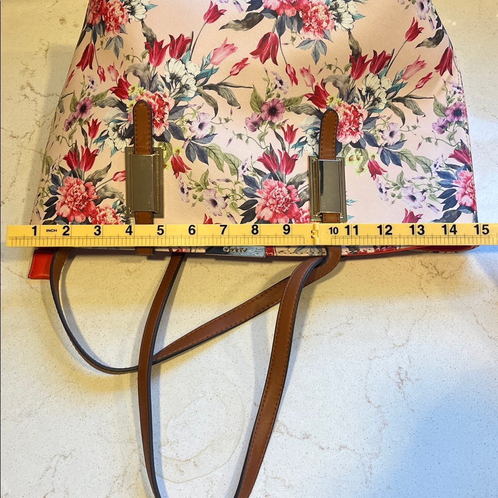 Aldo Floral Tote with Brown Handles - Picture 5 of 8